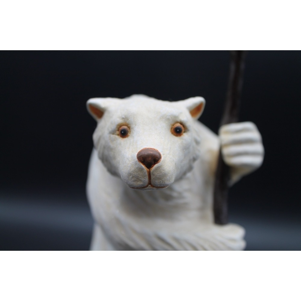 Department 56 Polar Bear Pinecone Candle Holder Figurine Winter Lodge Decor 12" - Picture 8 of 13